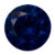Circonia redonda zafiro azul